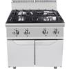 CUCINA A GAS 4 FUOCHI SU VANO PROFONDITÀ 90 CM, POTENZA 34,5 KW
