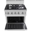 CUCINA A GAS 4 FUOCHI SU FORNO A GAS PROFONDITÀ 90 CM, POTENZA 34,5 KW