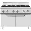 CUCINA A GAS 6 FUOCHI SU VANO PROFONDITÀ 90 CM, POTENZA 72 KW