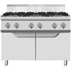 CUCINA A GAS 6 FUOCHI SU VANO PROFONDITÀ 70 CM, POTENZA 42 KW