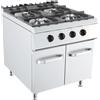 CUCINA A GAS 4 FUOCHI SU VANO PROFONDITÀ 90, POTENZA 34 KW