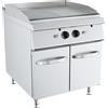 FRY TOP A GAS CON PIASTRA LISCIA E RIGATA SU MOBILE PROFONDITÀ 90 CM