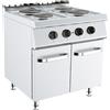 CUCINA ELETTRICA 4 PIASTRE SU VANO, PROFONDITÀ 70 cm, POTENZA 8 kW
