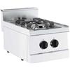Cucina a gas 2 fuochi da banco, profondità 60 cm, potenza 6 kW
