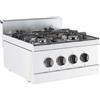 Cucina a gas 4 fuochi da banco, profondità 60 cm, potenza 12 kW
