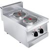 Cucina elettrica 2 piastre da banco, profondità 60 cm, potenza 3 kW
