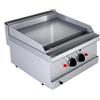 Fry top a gas con piastra liscia doppia da banco, profondità 60 cm, potenza 7 kW