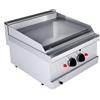 Fry top a gas con piastra rigata doppia da banco, profondità 60 cm, potenza 7 kW