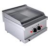 Fry top a gas con piastra liscia e rigata da banco, profondità 60 cm, potenza 7 kW