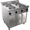 Cucina elettrica 4 piastre su vano profondità 70 cm, potenza 10,4 kW