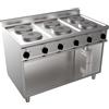 Cucina elettrica 6 piastre su vano profondità 70 cm, potenza 15,6 kW