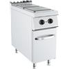 Cucina elettrica 2 piastre su vano, profondità 90 cm, potenza 6 kW