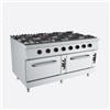 Cucina a gas 8 fuochi su 2 forni a gas, profondità 90 cm, potenza 80 kW