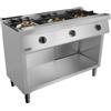 Cucina a gas 3 fuochi in linea su vano potenza 28,5 kW | 120 x 57,5 x 90 H cm