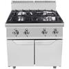 Cucina a gas 4 fuochi su vano profondità 70 cm, potenza 21 KW