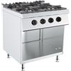 Cucina a gas 4 fuochi su vano, profondità 73, potenza 24 kW
