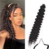 Dsoar Extension Capelli Sintetici Pre-separati all'Uncinetto Senza Nodi con Onde Profonde per Trecce Capelli Ricci Micro Piumati per Donne 18 Pollici 50 Radici