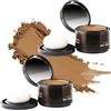 ZOMKIFA 2 Pezzi Polvere Copri Radici Castano Scuro, Ritocco Ricrescita Capelli Istantaneo e Ombretto per Capelli Diradati, Copertura Capelli Bianchi e Riempimento Attaccatura, Effetto Naturale