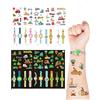 KONFEN 10 Fogli Tatuaggi per Bambini Luminosi Set, Motivi Giocattoli Auto e Orologi Tatuaggi Temporanei Fluorescenti Impermeabile Tattoo Adesivi Decorativi per Bambino Regalini Feste Compleanno Party