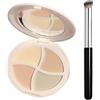 ZOMKIFA Correttore Occhiaie 4 in 1 Palette Correttori Viso Alta Copertura per Occhiaie Scure, Brufoli e Macchie, Concealer Idratante Lunga Durata per un Finish Naturale e Radioso, Copriocchiaie Donna