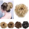 Rich Choices Elastici per capelli disordinati e extensions per chignon, mossi e ricci, acconciature da donna, coda di cavallo e ciambella, biondo scuro a biondo ossigenato