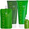 POMÉLO + CO. Matcha Volumising Routine 4 Pezzi - per capelli fini e sottili | shampoo balsamo maschera pre doccia e olio per il cuoio capelluto - dona volume e lucentezza intensa