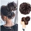 Rich Choices Chignon Facile per Capelli Chignon Finto Capelli Veri per Donna Capelli Sintetici Extension Coda Capelli Naturali, Marrone scuro