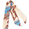 EnxJire Nastro capelli seta Sciarpa magra Capelli Piccole donne Stile semplice Manico a nastro Stampa Fascia for capelli Foulard Bellissime sciarpe Borse(A-16)