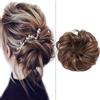 Rich Choices Finto Chignon per Capelli Finti capello Chignon Coda di Cavallo Extension Ricci, Marrone Scuro
