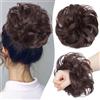 Rich Choices Chignon Finto per Capelli Chignon Facile per Capelli Finti Coda Finta Capelli Veri Hair Extension Capelli Sintetici Ricci, Marrone cenere medio