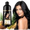 YUOLITA 5 IN 1 Shampoo Capelli Nero per Capelli Grigi, 500ML Hair Dye Shampoo, Istantaneo Shampoo Capelli Colorati, Hair Color, Colore Naturale, Naturale-per Capelli per Donna Uomo