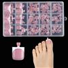 Josojoou 150 unghie finte per piedi da incollare, 15 misure, rosa