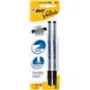 BIC Velleda - Pennarelli per lavagna bianca, con punta sottile e resistente, confezione da 2 pezzi, colore: nero