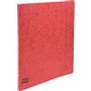 Exacompta - 54255E - 1 Raccoglitore in Cartoncino Lustré 355 g/mq - 2 Anelli Tondi da 15 mm - Dorso 20 mm - F.to Esterno 25x32 cm per A4 - Colore Rosso