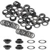 QUARKZMAN 40Set Occhielli per Teloni con Rondelle 12mm Occhiello Strumento Metallici color Rame per Tende in Tessuti Cinture in Pelle Scarpe Borse DIY, Gunmetal