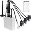OWON 3 Fasi WiFi Smart Home Energy Monitor, Monitor di Elettricità in Tempo Reale, Contatore, 3 Fasi Morsetto Metro con 3 Sensori 200A