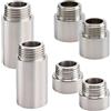 BCENG 6 prolunghe per rubinetto da 1/2, in acciaio inox, 20/35/50 mm, due con filettatura solida prolunga per rubinetti, valvole angolari e soffioni doccia
