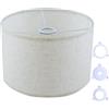 EYERIYO Paralume in tessuto con convertitore per E27, E26, E14, 11 mm | Ø 30 cm x H 20 cm, paralume in lino per lampada da tavolo e da parete, copertina rigida in lino naturale, fatto a mano