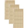DecoMeister Porte a Lamelle in Legno 594x1100 mm Confezione da 3 - Porta Lamella Pino Massiccio - Anta per Armadio a Persiana Aperta - Frontali Mobili e Antine per Guardaroba - Legno Naturale Grezzo