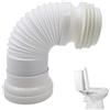JIAC Tubo di Collegamento per WC Set di Scarico Collegamento Bianco Universale Flessibile Regolabile Sifone diametro 250 - 530 mm