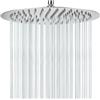 Eolax Soffione doccia a pioggia da 30cm, in acciaio inox 304, flusso d'acqua ad alta pressione, ugelli in silicone autopulenti, facile montaggio a parete/soffitto, finitura cromata