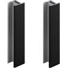 cyclingcolors 2x Connettore Zoccolino Battiscopa 100mm nero lucido Bordo Mobili Cucina Zoccolo Giunzione multiangolo angolare