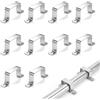 SLIAXINT 10 Pezzi Quadrato Tubo Morsetto 60x40 mm Supporto per Tubo Quadrato a Forma di U Inox 304 Staffa per Tubi Quadrati per Cavi Tubi Porte Finestre Ringhiere