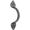 Infinity Decor Maniglie a D in ferro battuto forgiato a mano, 15,2 cm, con lancetta a forma di freccia/fagiolo a forma di penny, per armadietti da cucina, cassetti, ante e ante in cera d'api (estremità a freccia)
