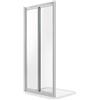 Idralite Porta Doccia 80CM H185 Cristallo Trasparente Apertura Saloon con Doppia Anta Battente mod. Clint