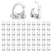 JYYWTSI 60 pezzi collari di fissaggio diametro interno 20 mm in plastica bianca, clip a U con chiusura a scatto per tubo di scarico PVC e guaina vuota, fissaggio a parete stabile e ordinato