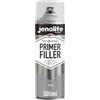 JENOLITE Primer Filler vernice spray | Grigio | 500ml | Vernice primer multi-superficie ad alto riempimento | Riempie piccole ammaccature e graffi