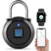 eLinkSmart Lucchetto per armadietto con impronte digitali, smartwatch, resistente alle intemperie, con codice numerico per armadio, armadietto, esterno, tenda cantina, esterno, colore nero