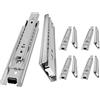 AOLISHENG Guide Per Cassetti Estrazione Totale 450 mm Montaggio Laterale Binari Cassetti Scorrevoli Portata Massima 45 kg Guida Binario Cassetto Per Cucina e Ufficio Argento 5 Paio(10 Pezzi)