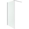Parama Parete Doccia Walk-In 110 cm Keros, Vetro Temperato 8mm Anticalcare, Profilo Alluminio gun metal Spazzolato, Altezza 200 cm, Installazione Reversibile Dx/Sx con Barra Stabilizzatrice